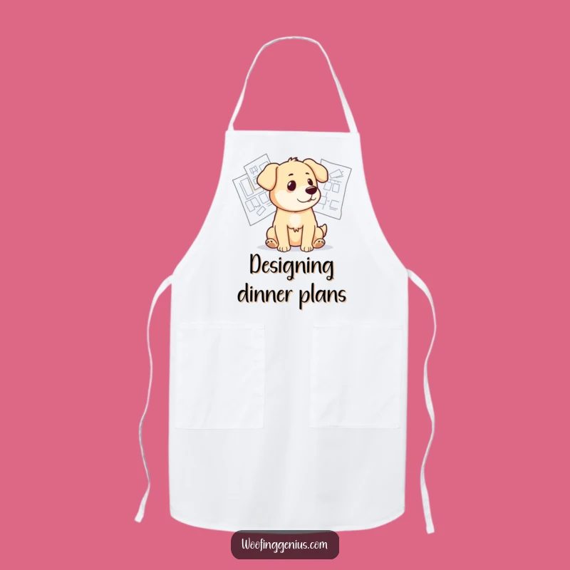 Funny Architect Dog Apron: Planning Projects, Hilarious Chef Gift