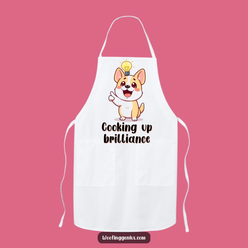 Funny Dog Idea Apron: Smart Pup Excitement Chef Gift