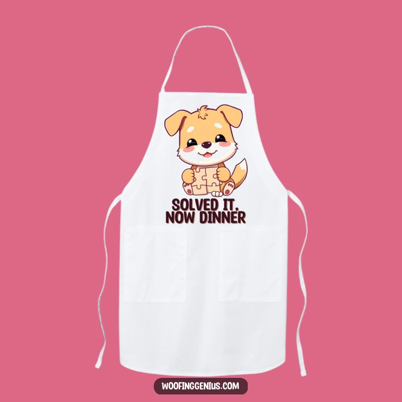 Funny Dog Jigsaw Puzzle Chef Apron - Hilarious Kitchen Masterpiece Gift