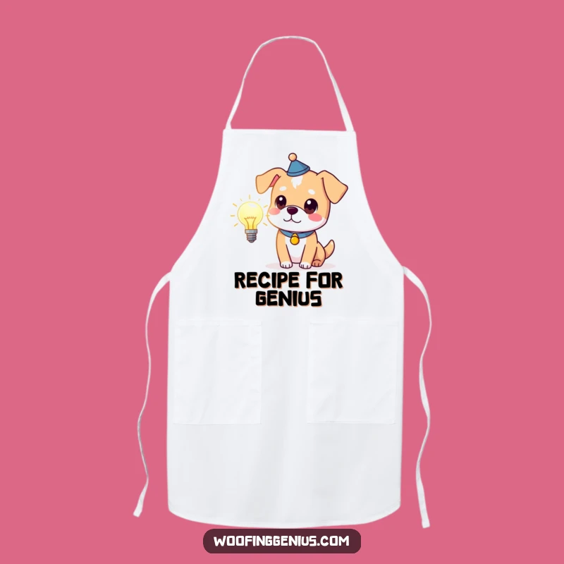 Funny Dog Lightbulb Apron - Smart Kitchen Fun, Hilarious Genius Gift