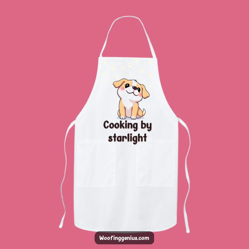 Funny Dog Paw Print Sky Apron: Cook with Hilarious Canine Charm