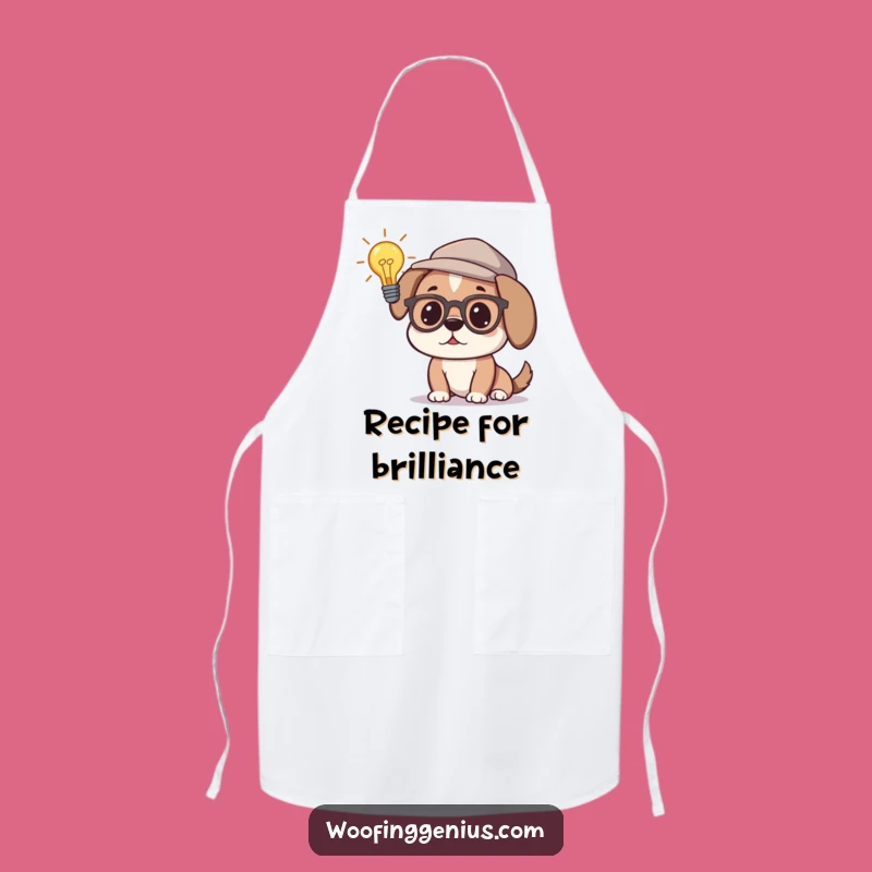 Funny Genius Dog Apron - Hilarious Culinary Thinker
