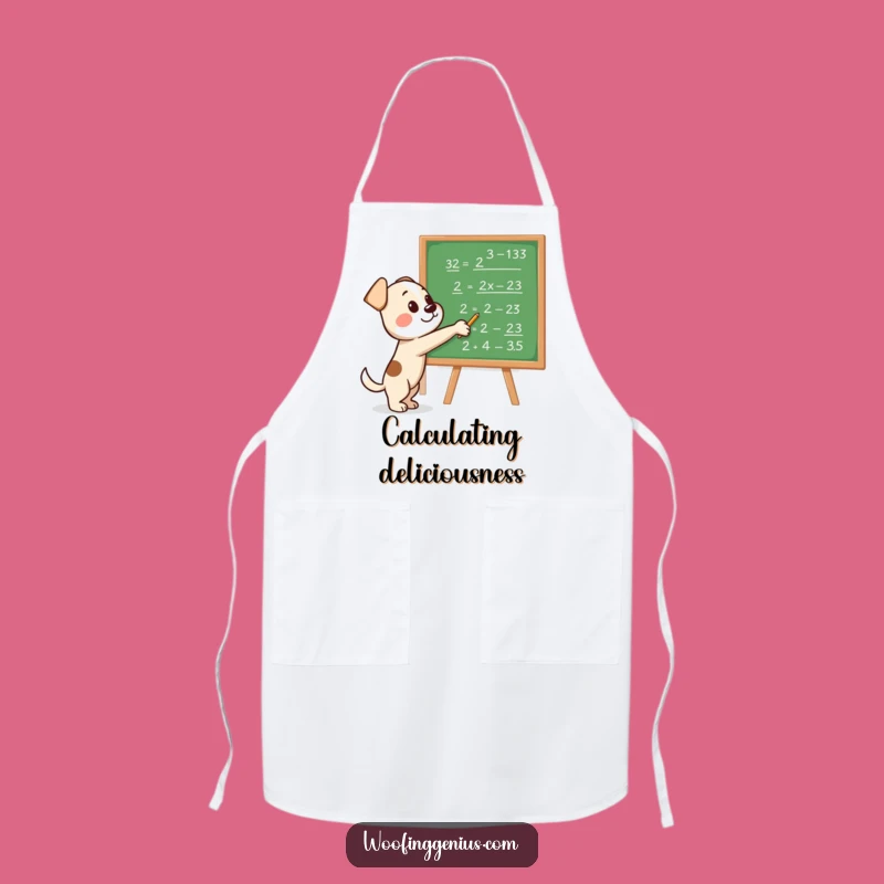 Funny Genius Dog Apron: Kitchen Calculations, Hilarious Chef Gift