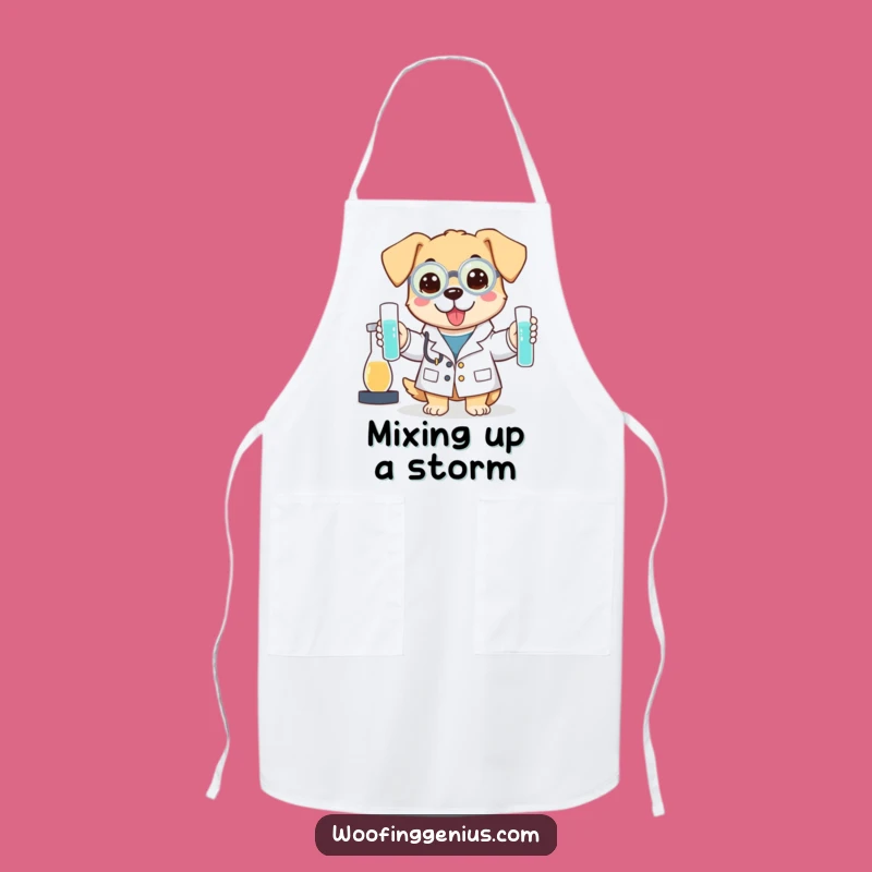 Funny Dog Lab Apron - Master Your Experiments, Protect Your Clothes, Great Funny Gift