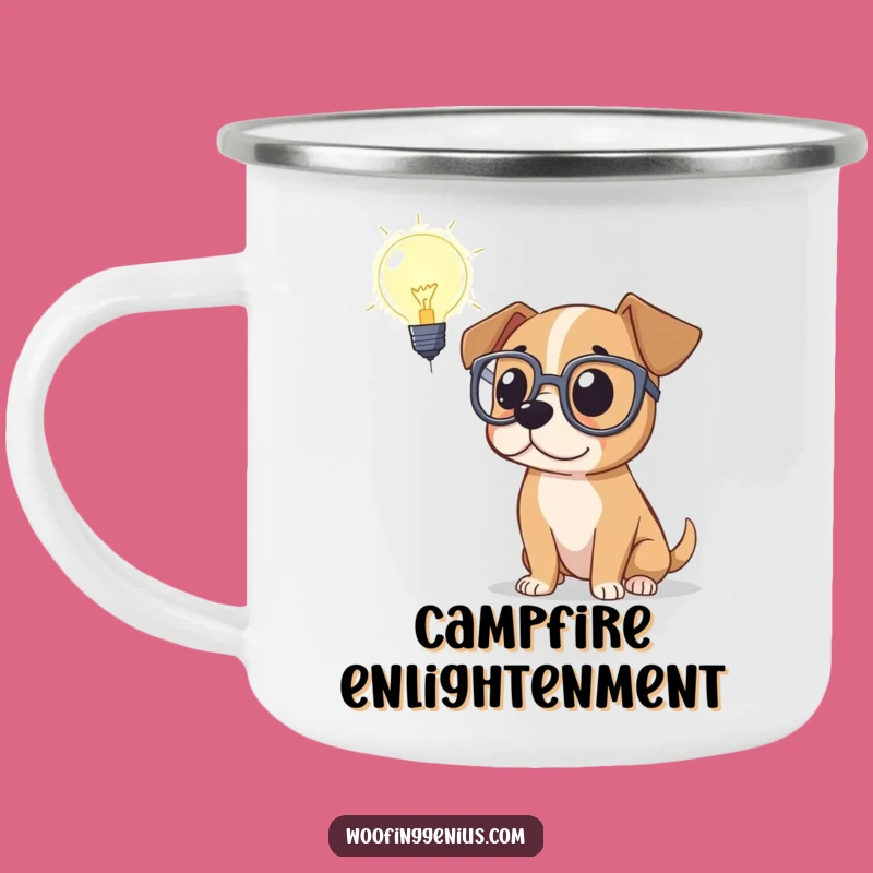 Funny Dog Genius Camping Mug - Brilliant Adventures & Clever Sips