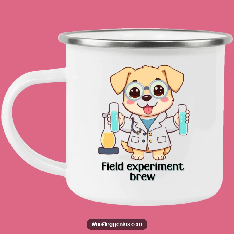 Funny Dog Scientist Camping Mug - Durable Canine Lab Cup, Best Funny Gift
