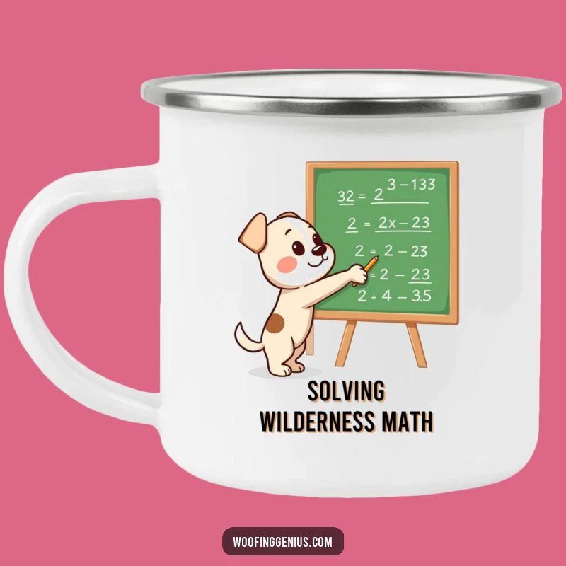 Funny Genius Dog Camping Mug: Brainy Outdoors, Hilarious Adventure Gift