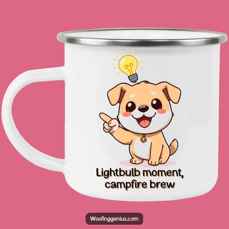 Funny Idea Dog Camping Mug: Lightbulb Canine's Pointer Outdoor Gift