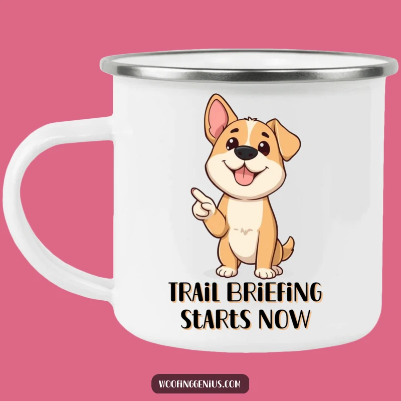 Funny Presenter Dog Camping Mug: Canine's Pointer Outdoor Gift