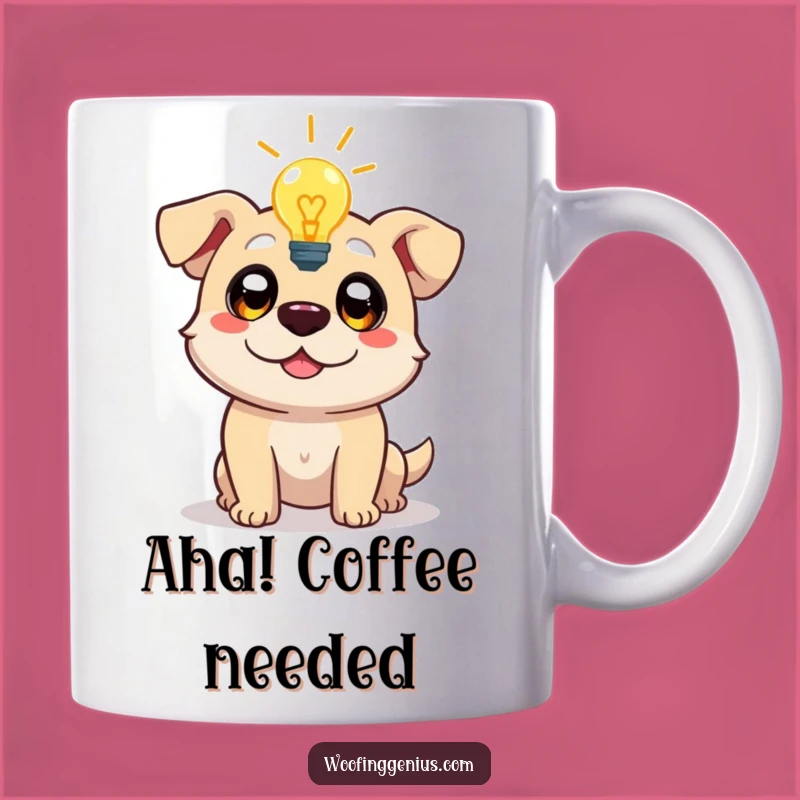 Funny Lightbulb Dog Mug: Brilliant Inspiration Gift for Thinkers!