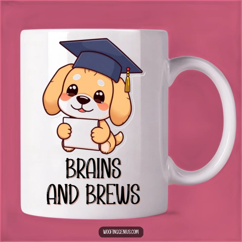 Funny Graduation Dog Mug: Smart Canine Diploma Holder Gift