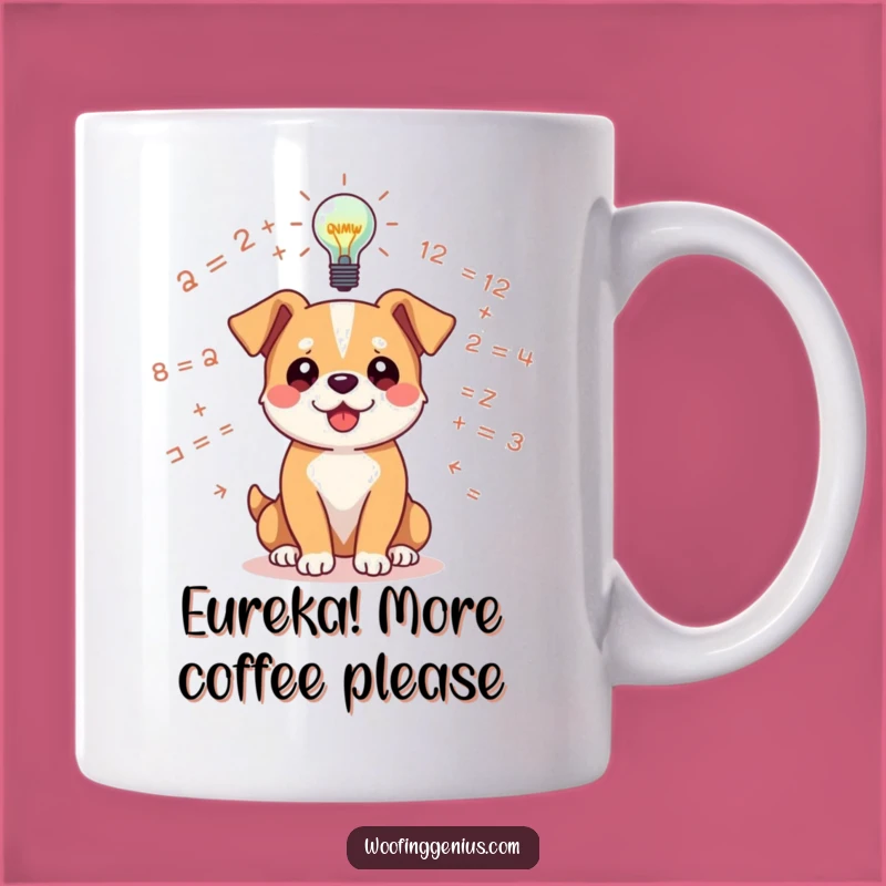 Funny Dog Idea Mug: Eureka Moment Canine, Perfect Lightbulb Gift