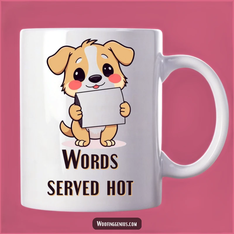 Funny Dog Notecard Presenter Mug - Witty Dog's Helpful & Hilarious Gift Idea