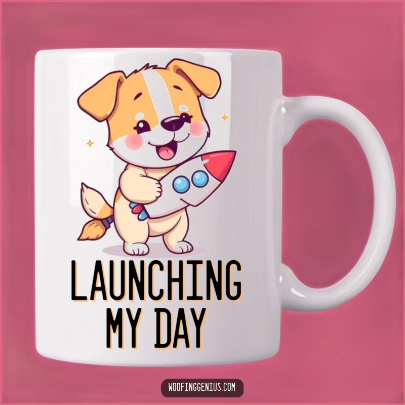 Funny Dog Rocket Mug - Eureka Invention Gift for Dog Lovers