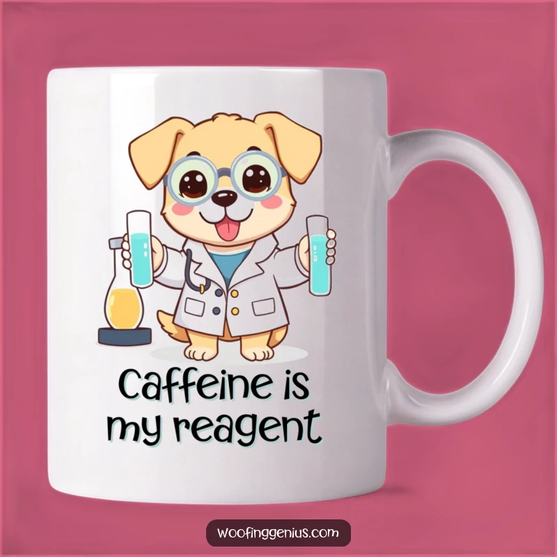 Funny Dog Scientist Mug - Canine Chemist in Action, Perfect Funny Gift for Nerds