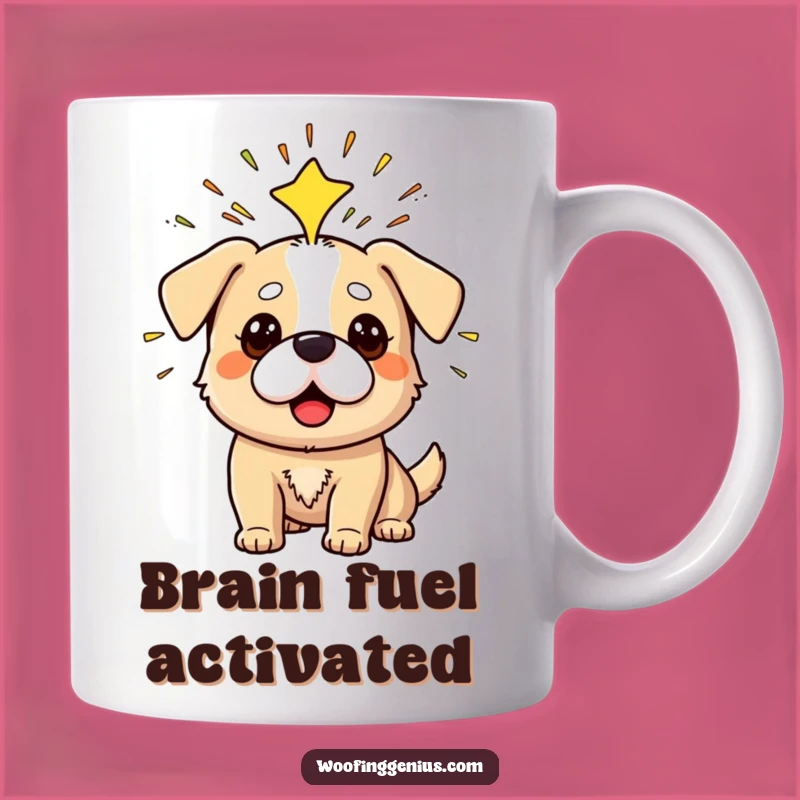 Funny Eureka Dog Mug: Brilliant Idea Canine, Lightbulb Moment Gift
