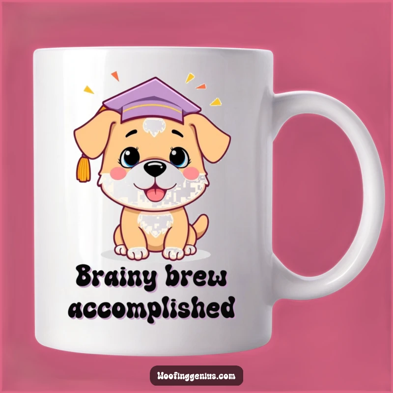 Funny Graduation Dog Idea Mug: Smart Pup Celebration Humor Gift