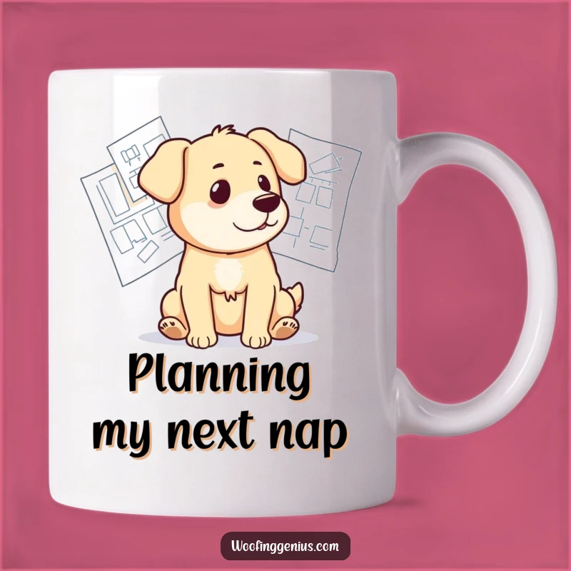 Funny Architect Dog Mug: Thoughtful Blueprint Design, Hilarious Gift for Planners