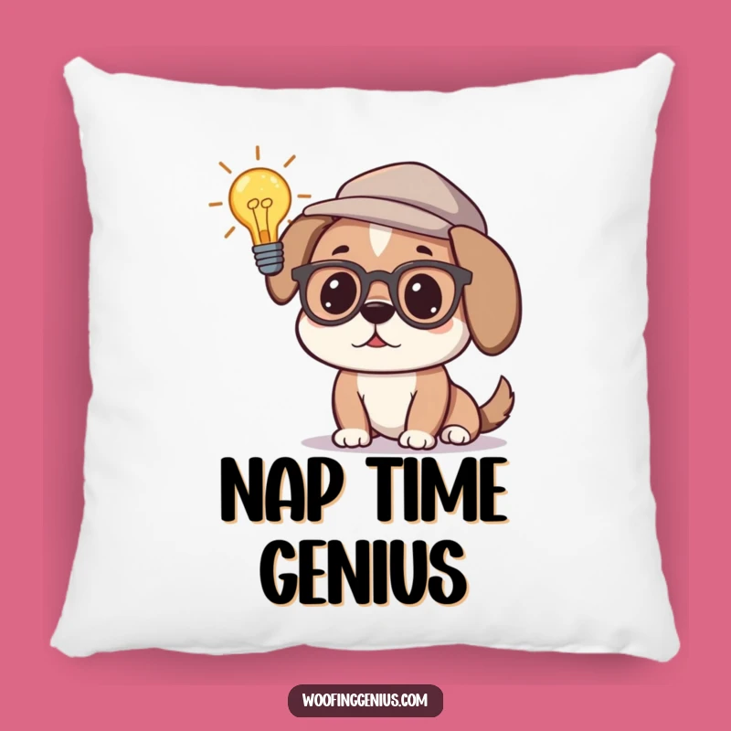 Comfy Funny Smart Dog Pillow - Cozy Intellectual Comfort