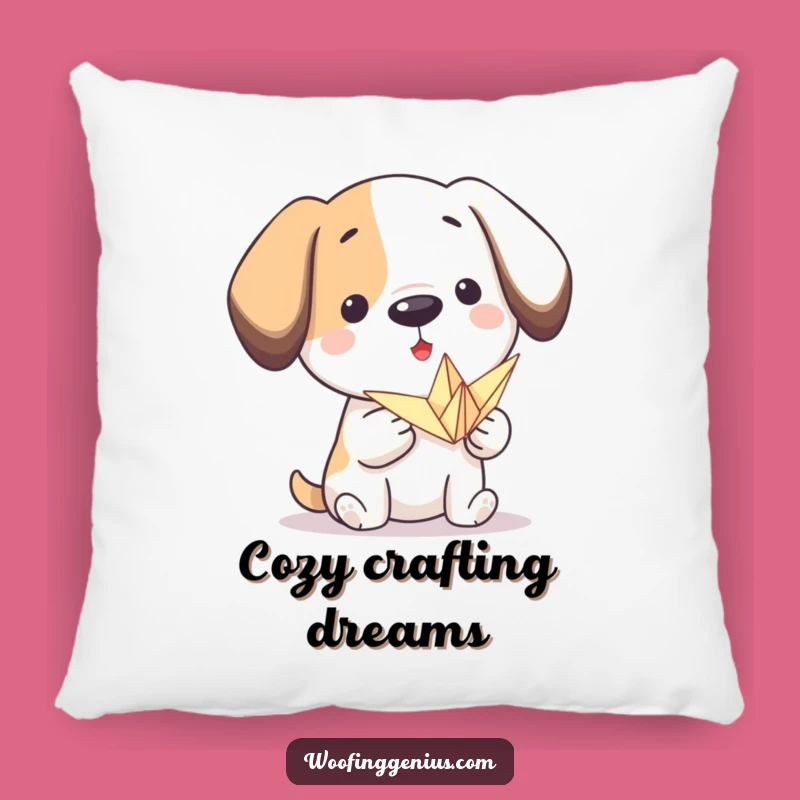 Funny Origami Dog Pillow: Cuddle Up with Artistic Canine Comfort