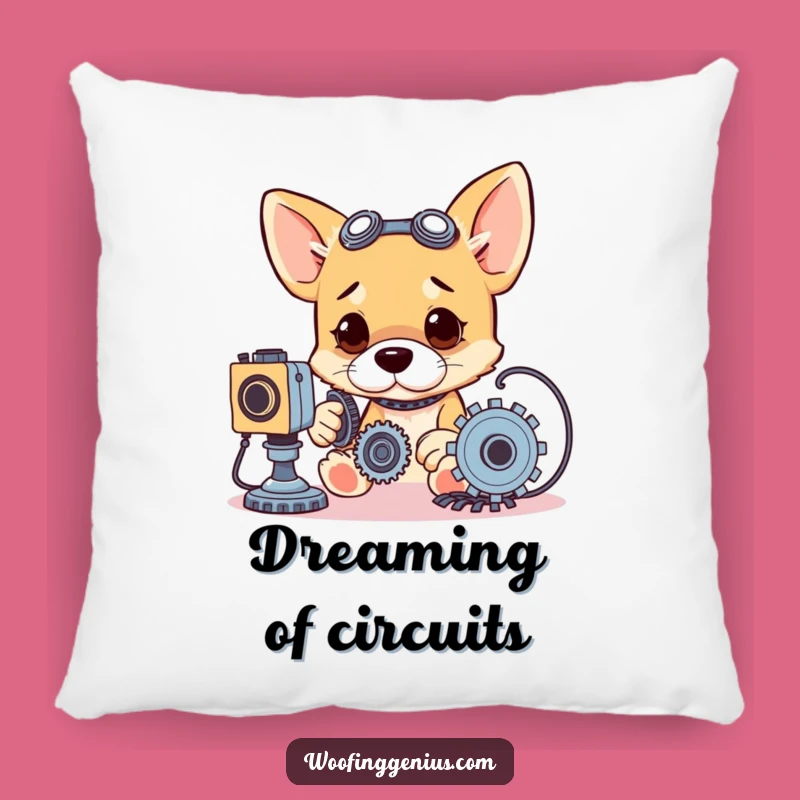 Funny Dog Engineer Pillow - Cozy Canine Creation Comfort, Sweet Funny Gift