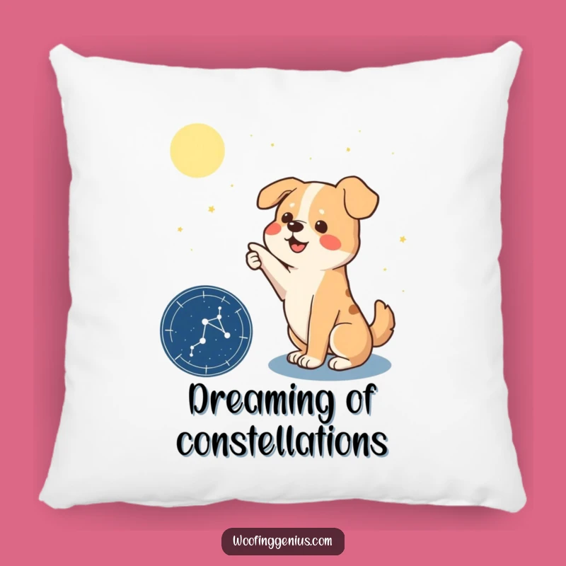 Funny Dog Pillow: Snuggle with Your Celestial Guide, the Constellation Pointer