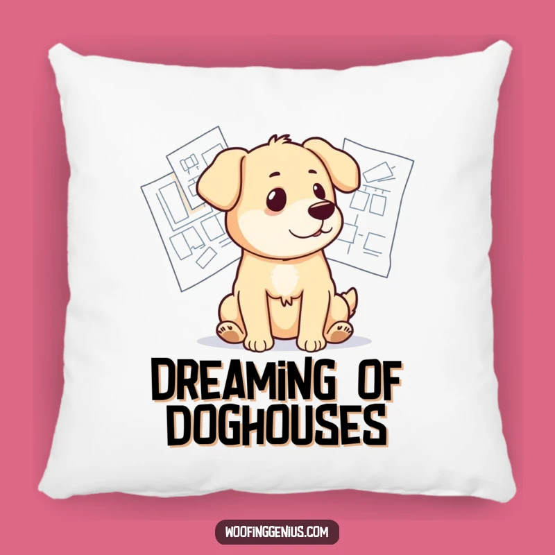 Funny Architect Dog Pillow: Cozy Thoughtful Decor, Hilarious Home Gift