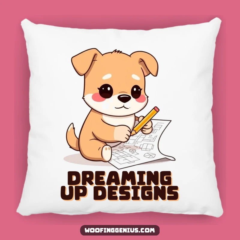 Comfy Funny Architect Dog Pillow - Cozy Creative Comfort