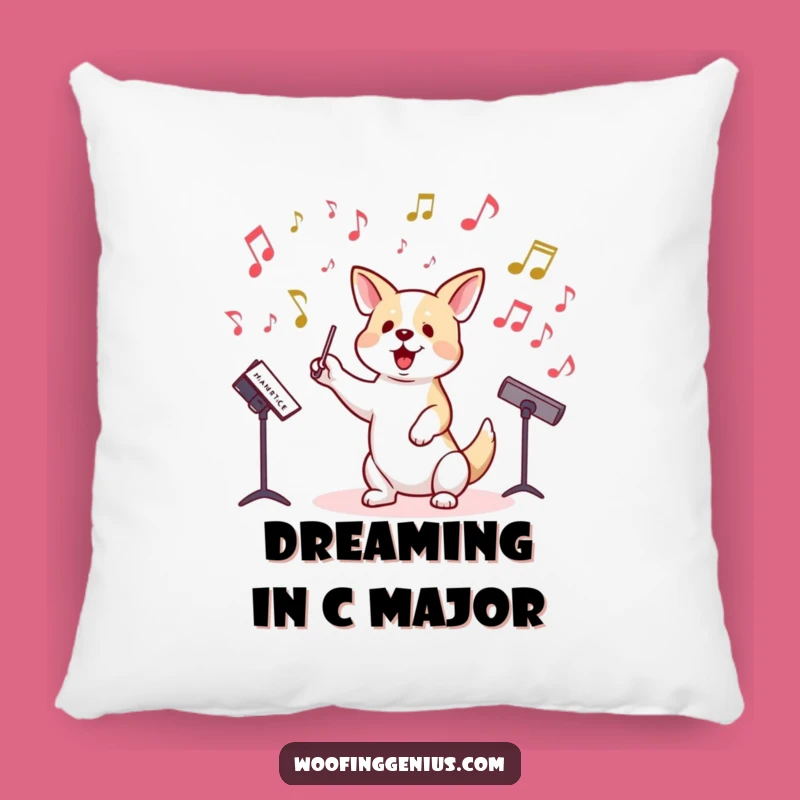 Funny Dog Orchestra Pillow - Cozy Canine Concert Comfort, Sweet Funny Gift