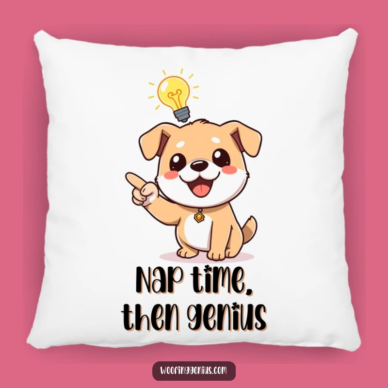 Funny Idea Dog Pillow: Cozy Lightbulb Canine's Pointer Comfort Gift
