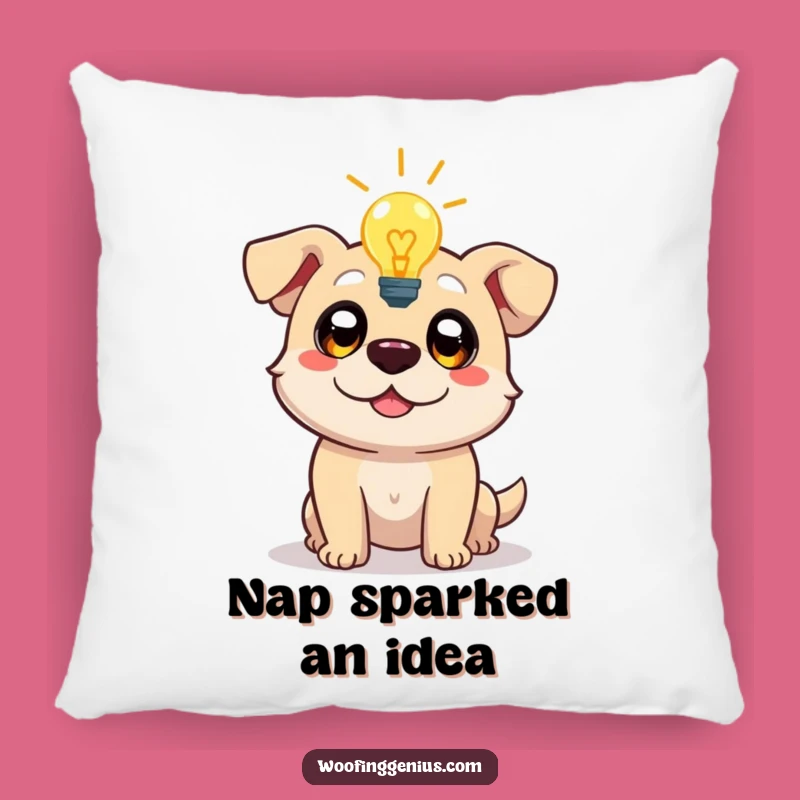 Funny Lightbulb Dog Pillow: Cozy Comfort with Brilliant Ideas!