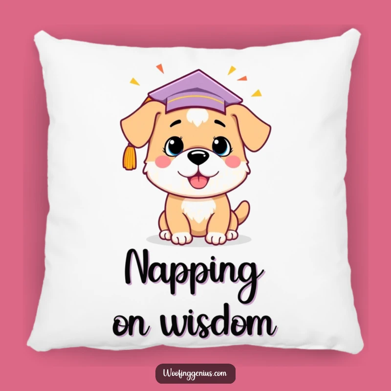 Funny Graduation Dog Idea Pillow: Smart Pup Accent Gift