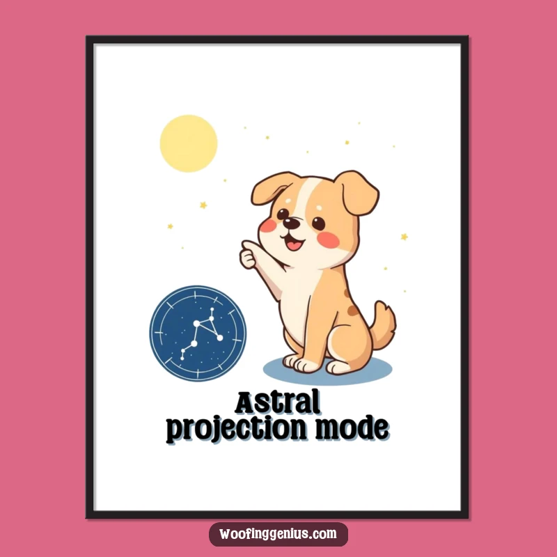 Funny Dog Digital Art: Dramatic Canine Constellation Pointer's Starry Night Masterpiece