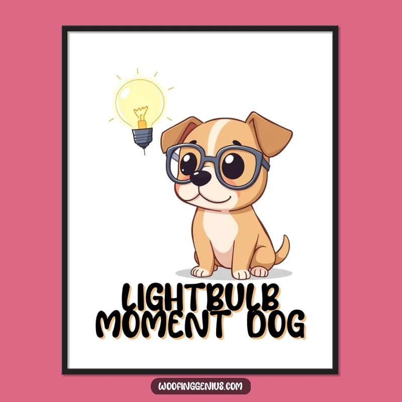 Funny Dog Genius Digital Art - Instant Whimsy for Your Inspiring Space