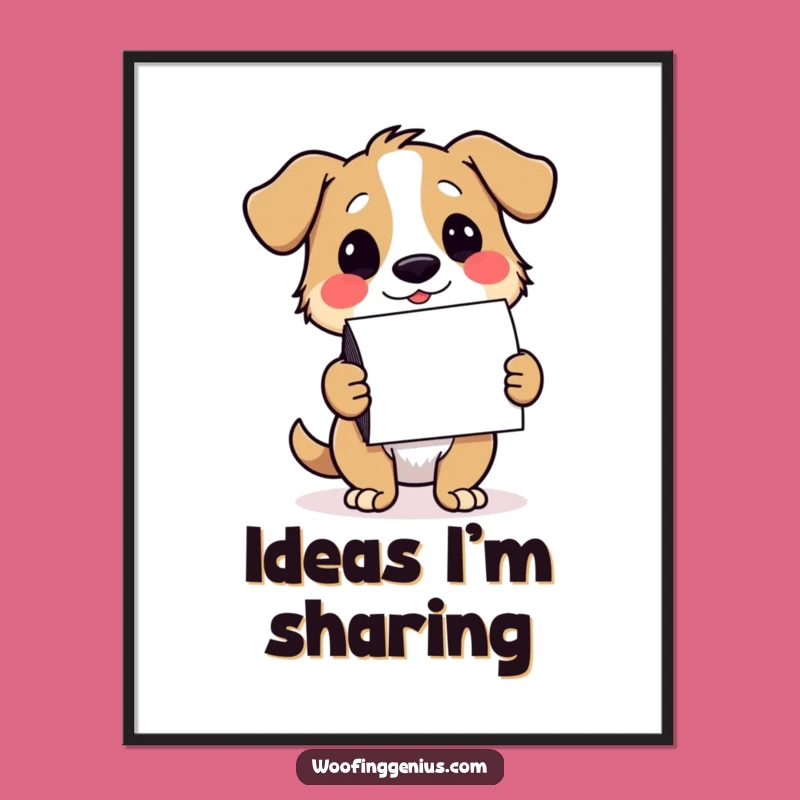 Funny Dog Notecard Delivery Digital Art - Hilarious Wall Decor for Homes