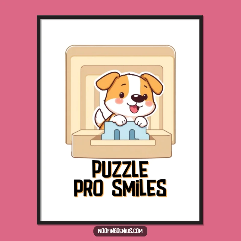 Funny Puzzle Master Dog Digital Art - Maze Solver, Printable Strategy Gift