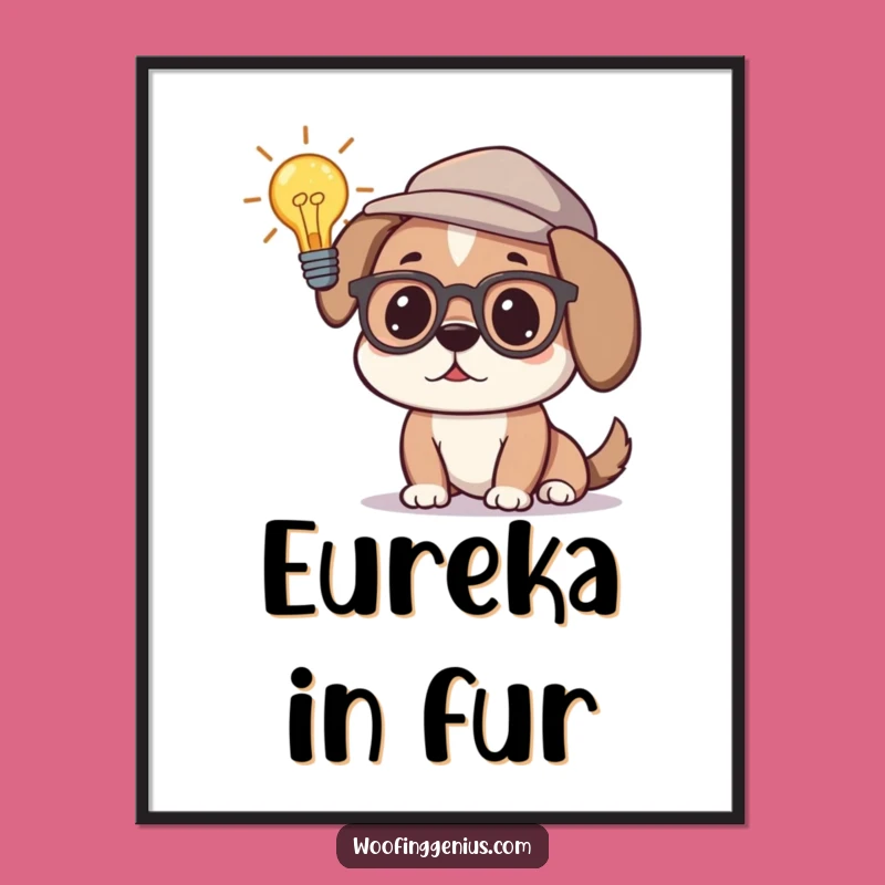 Hilarious Smart Dog Art Print - Intellectual Canine Decor Gift