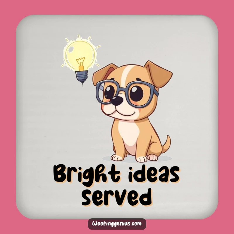 Funny Dog Genius Coaster - Protect Surfaces with Canine Intellect