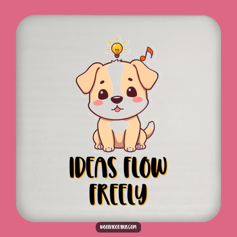 Funny Dog Idea Coaster - Hilarious Protection for Creative Drinkers
