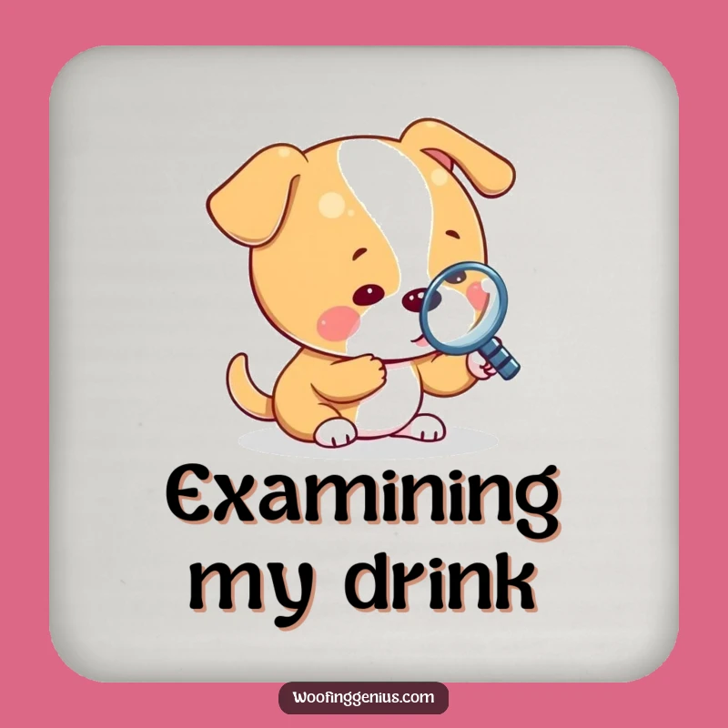 Funny Investigator Dog Coaster - Protect Your Surface Gift!