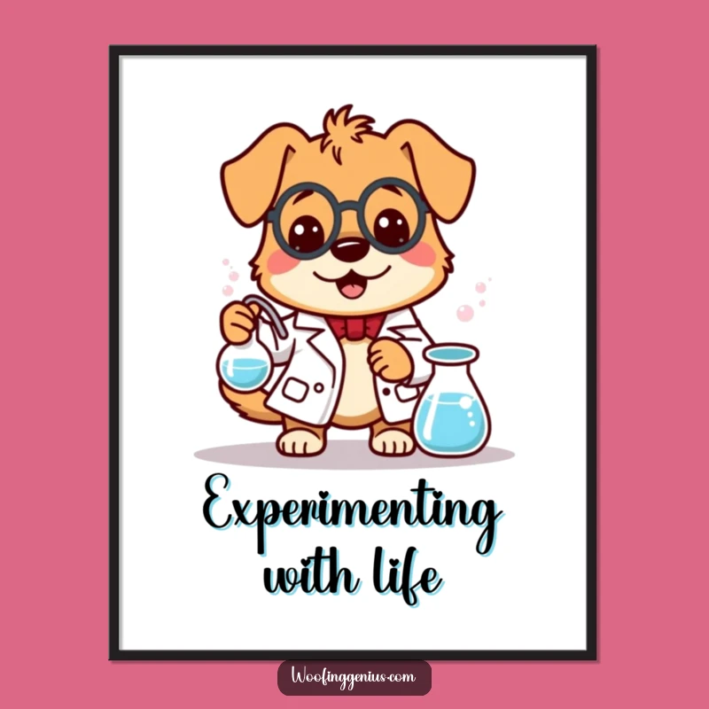 Funny Dog Scientist Poster - Wall Art for the Lab Enthusiast!