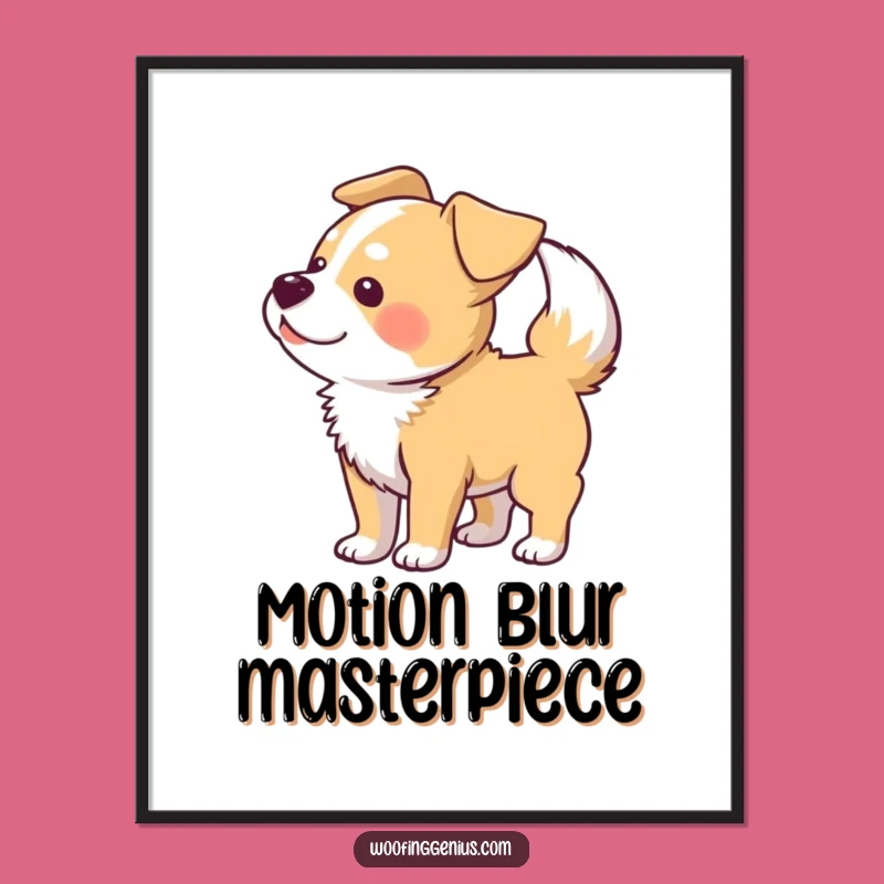 Funny Happy Dog Art Poster: Dynamic Joy for Your Walls, Perfect Funny Gift