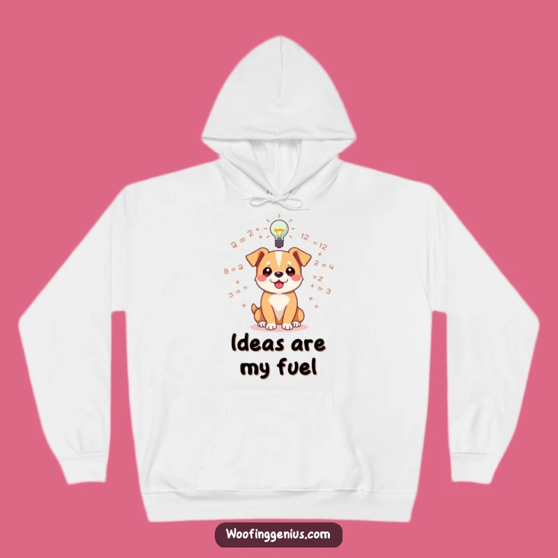 Funny Dog Genius Hoodie: Idea Bulb Canine, Cozy Inspiration Gift