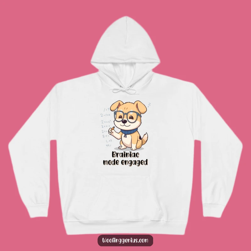 Funny Dog Professor Hoodie: Spectacled Scribbler, Cozy Brainy Gift