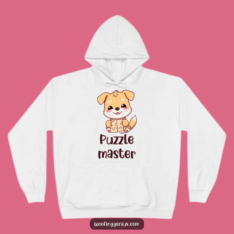 Funny Dog Jigsaw Puzzle Champion Hoodie - Cozy & Hilarious Puzzle Lover Gift