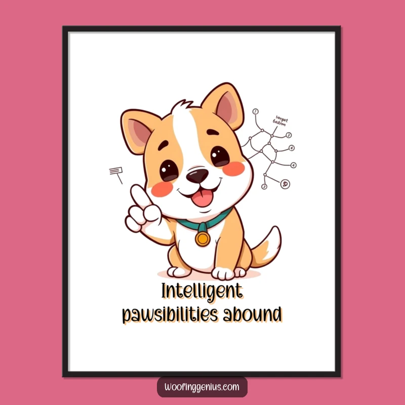 Funny Free Printable Wall Art: Dog Explaining Complex Ideas - Downloadable Decor for Wit!