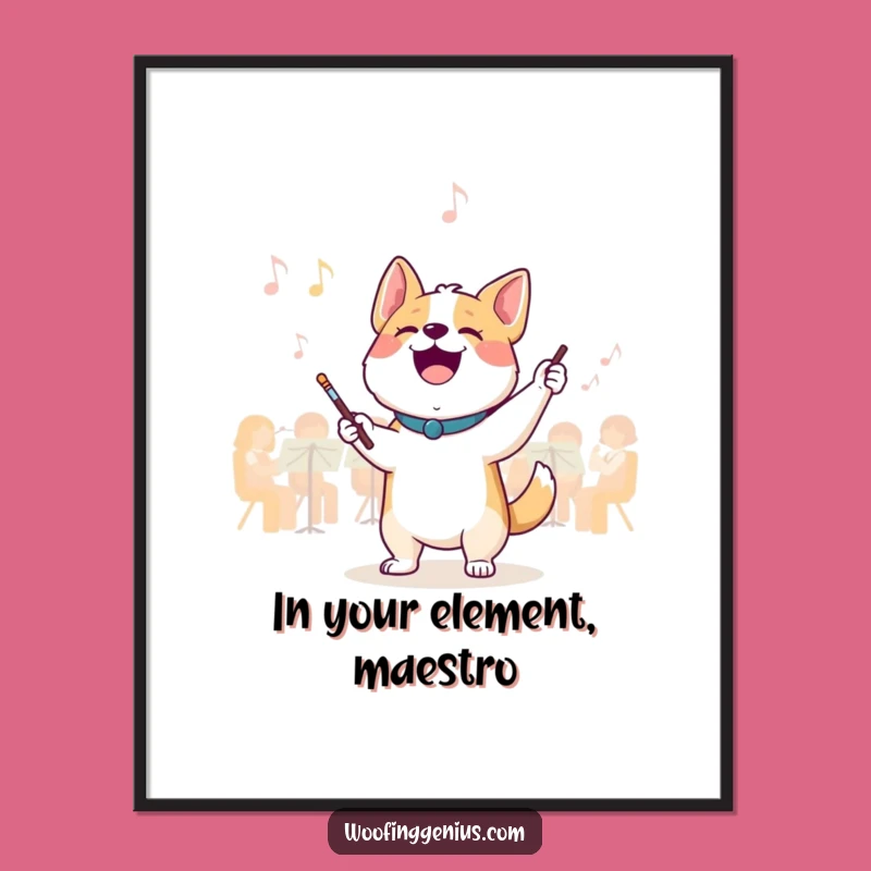 Maestro Dog Art: Free Printable Wall Decor for a Lively Space