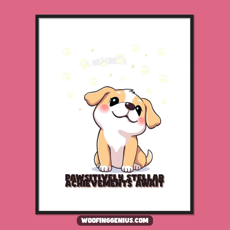 Free Printable Star Dog Wall Art - Dreamy DIY Downloadable Decor