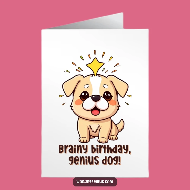 Free Printable Birthday Card: Eureka Dog, Genius Gift Idea, Downloadable Humor