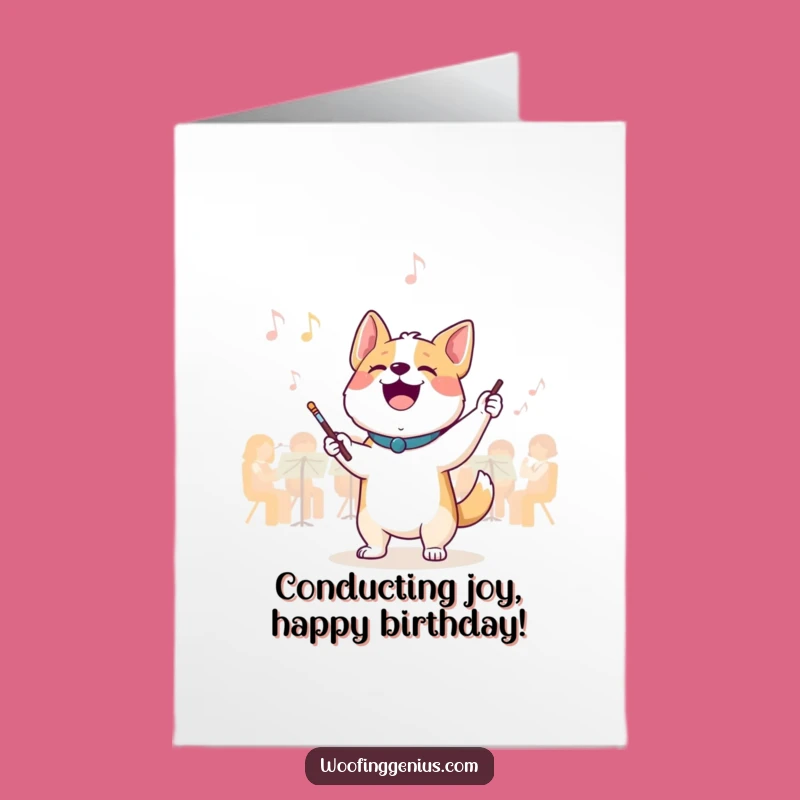 Maestro Dog Birthday Card: Free Printable for the Life of the Party